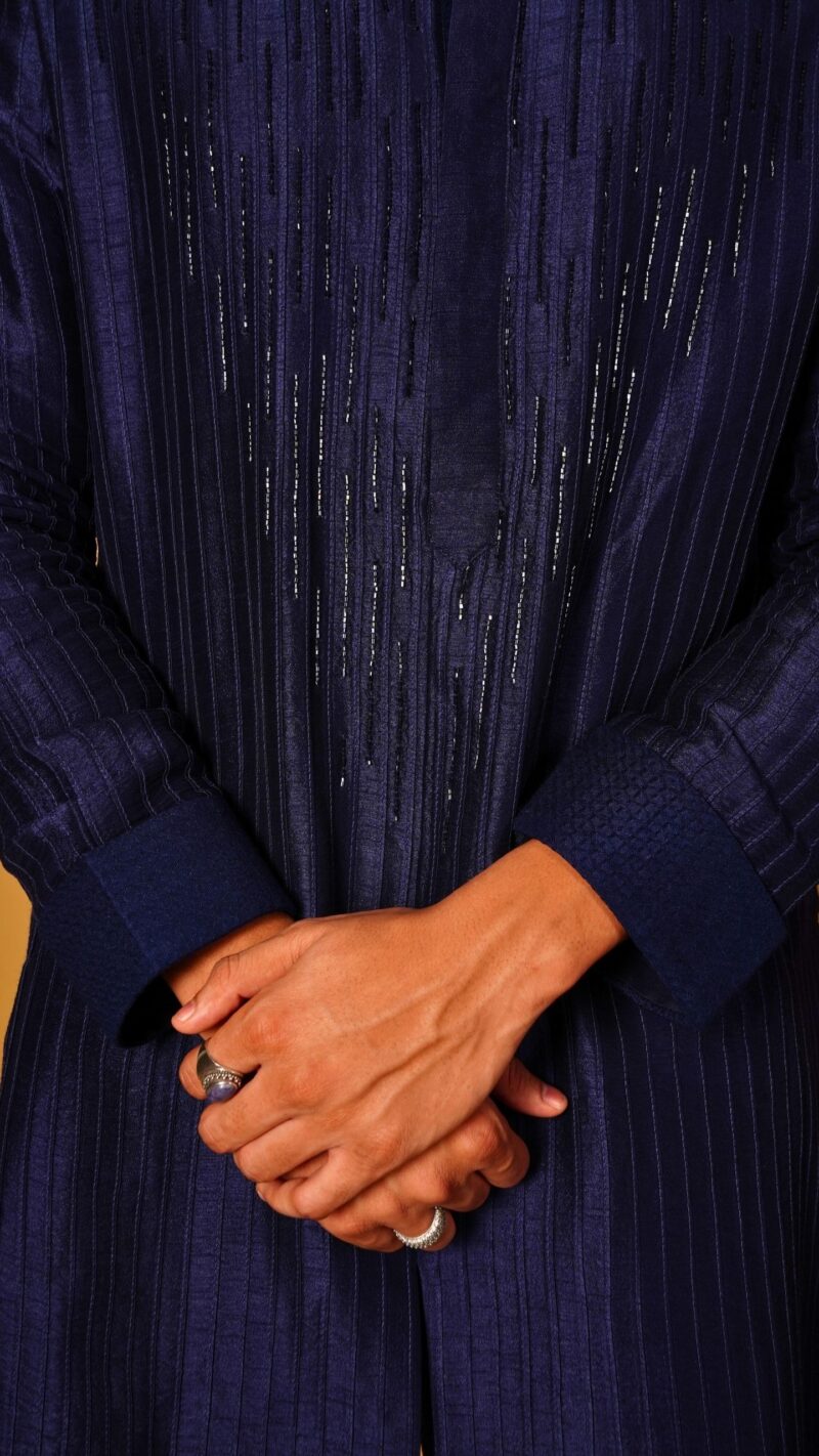 Blue pin tuck kurta - Image 5