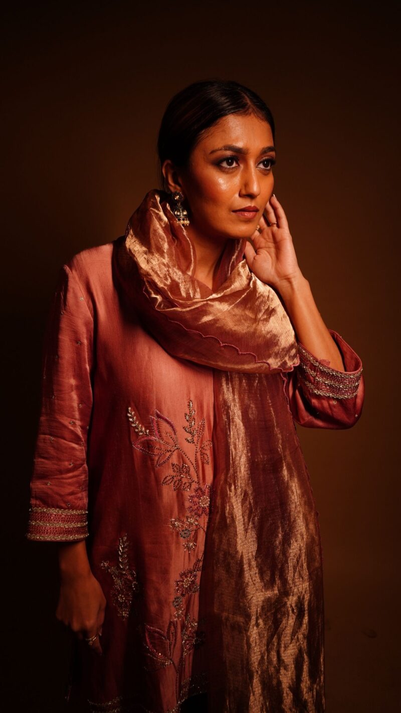 Short blossom kurta set