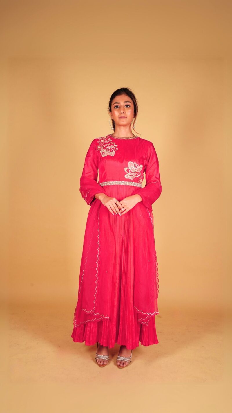 Blooming creasing Anarkali set - Image 2