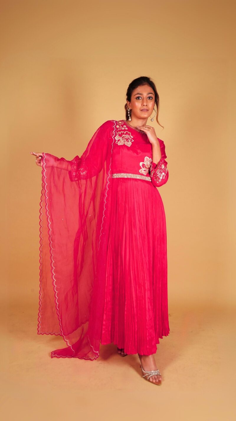 Blooming creasing Anarkali set - Image 6