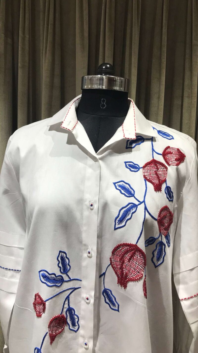 Diagonal pomegranate shirt