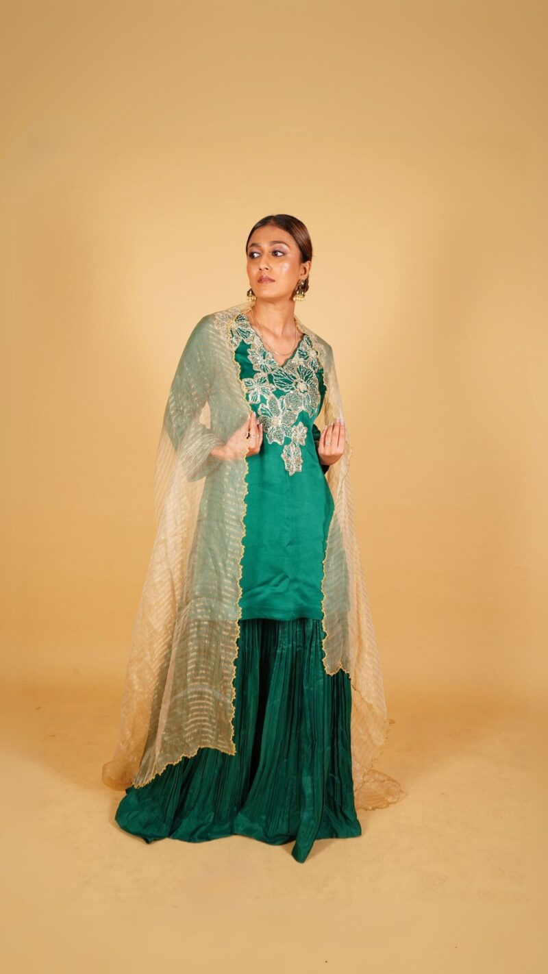Dori kurti creasing sharara