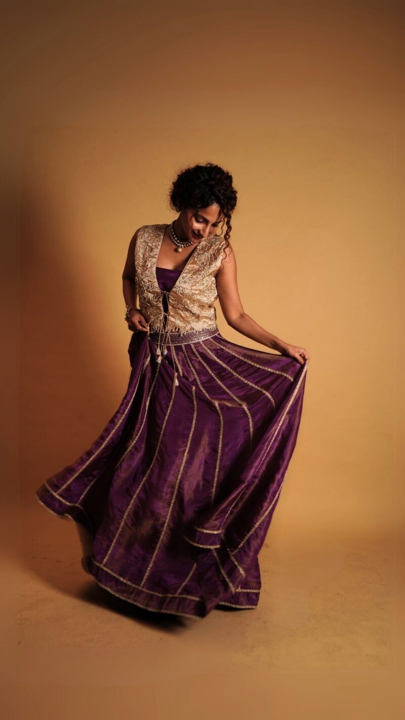 Golden jacket & skirt