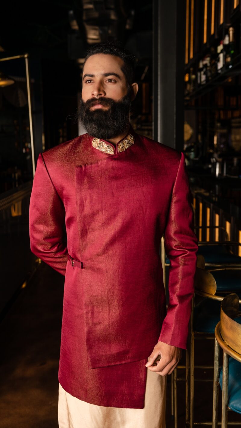 A wrap styled jodhpuri
