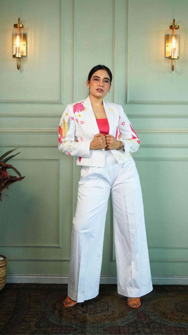 White denim jacket