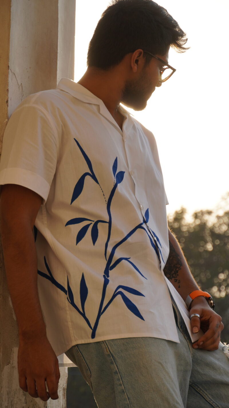 Blue stem shirt