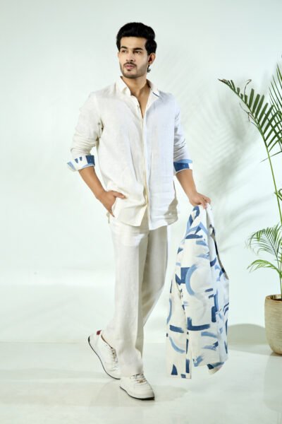 Linen Printed Blazer