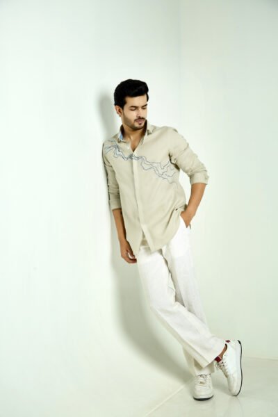 Thin Wave Linen Shirt