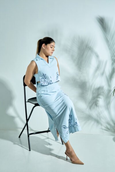 Wild Flower Shirt Bib with Skirt